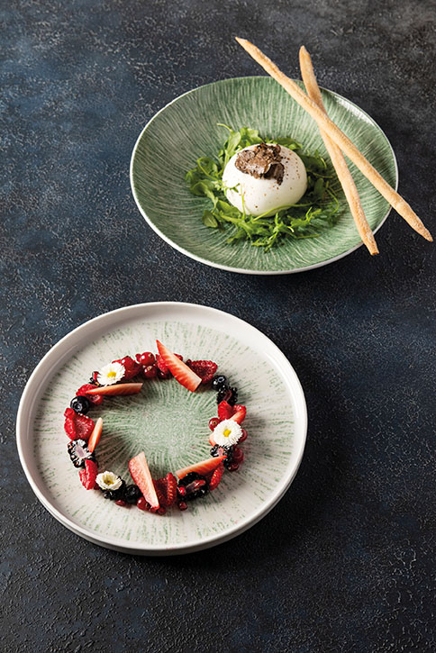 Axone Assiette 25cm Bord droit